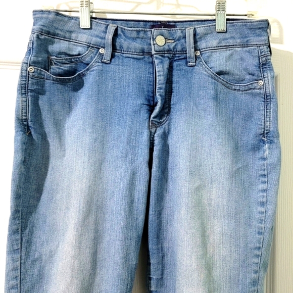 NYDJ Petite Ankle Women's Distressed Denim Jeans Size 8 - Picture 3 of 12